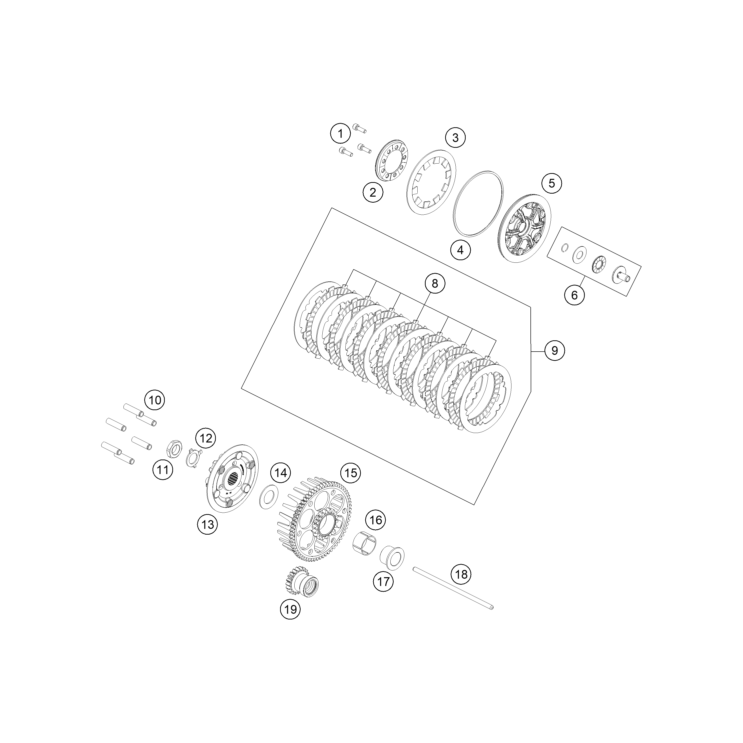 EMBRAYAGE HUSQVARNA 85 TC 2025 19/16